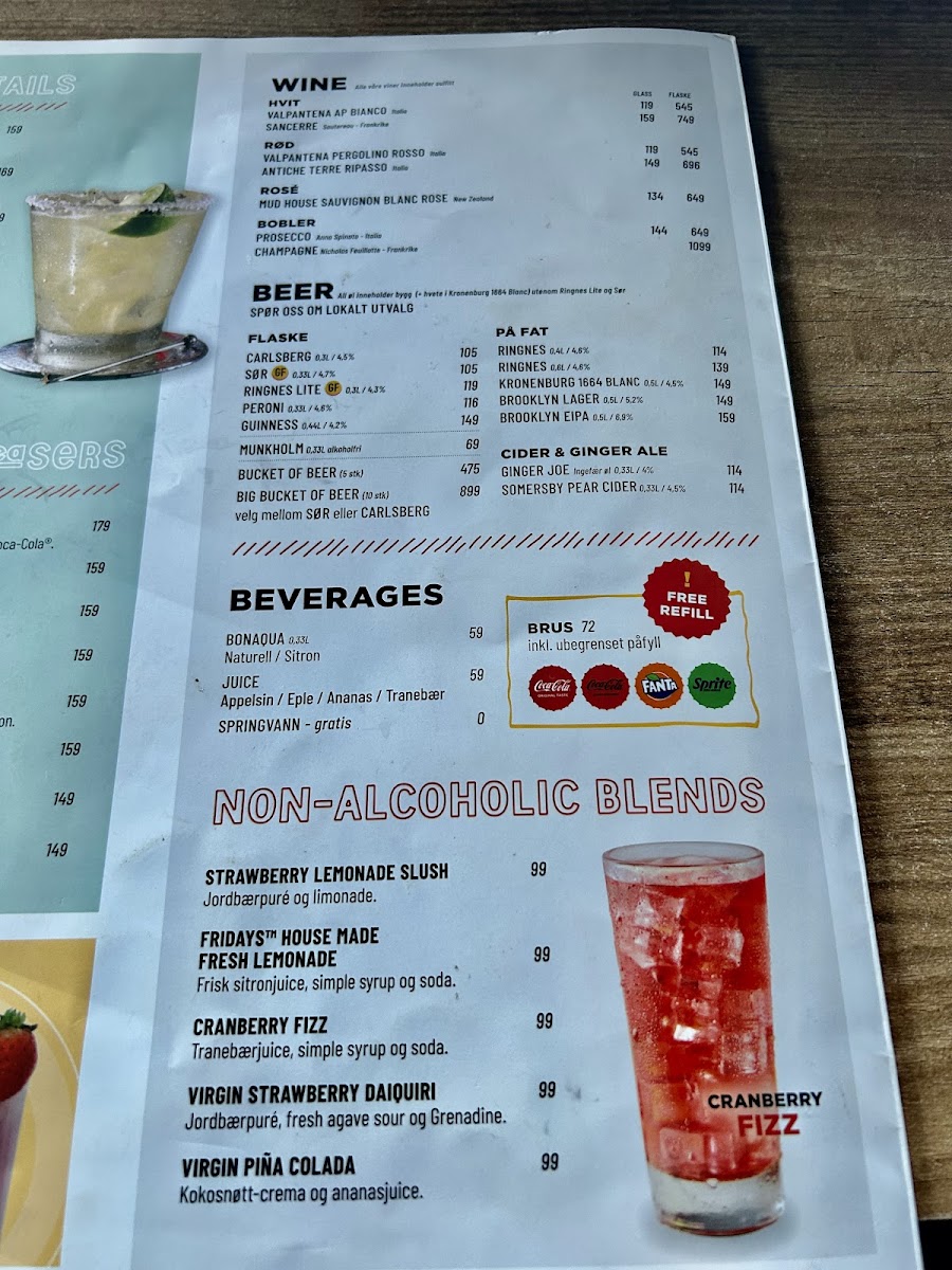 Menu T.g.i. Fridays - Aker Brygge-10