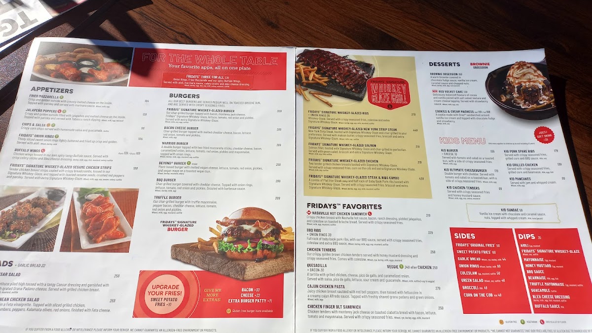 Menu T.g.i. Fridays - Aker Brygge-3