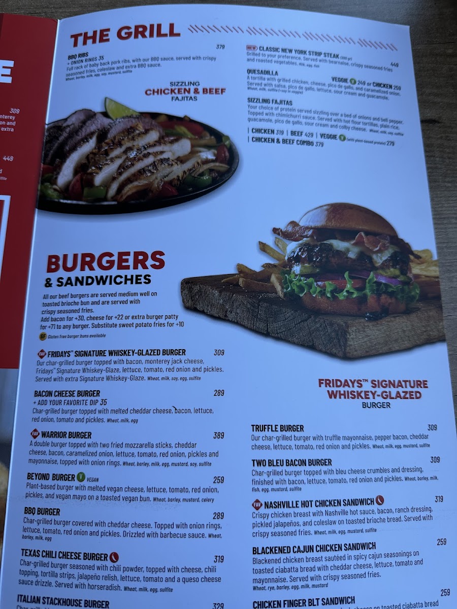 Menu T.g.i. Fridays - Aker Brygge-5