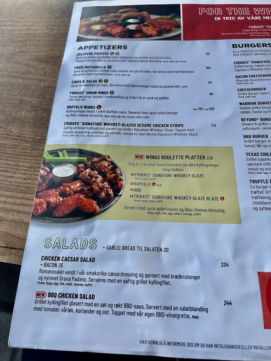 Menu T.g.i. Fridays - Aker Brygge-9